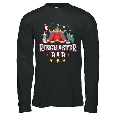 Ringmaster Dad Circus Carnival Children Party-T-Shirt & Hoodie-Long Sleeve T-Shirt-Black