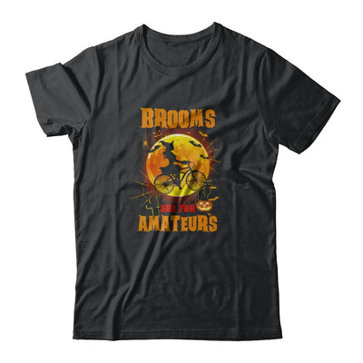 Brooms Are For Amateurs Funny Halloween Bicycle-T-Shirt & Tank Top-Classic T-Shirt-Black