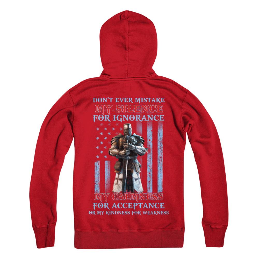 Don't Ever Mistake My Silence For Ignorance-T-Shirt & Hoodie-Pullover Hoodie-Red