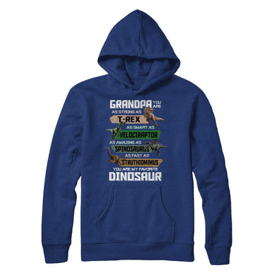 Grandpa You're My Favorite Dinosaur T-Rex Fathers Day-T-Shirt & Hoodie-Pullover Hoodie-Deep Royal