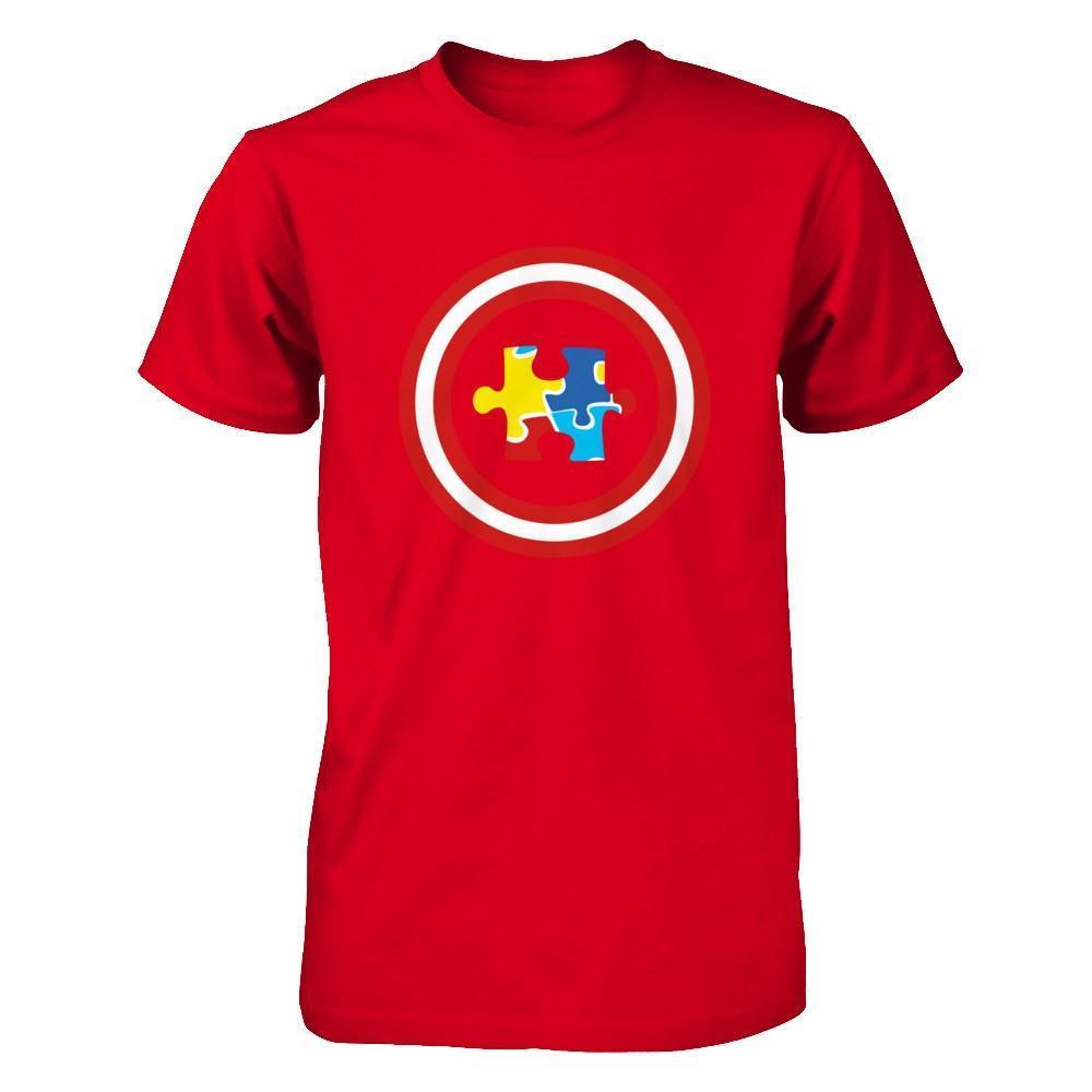 Captain Autism Awareness-T-Shirt & Hoodie-Premium T-Shirt-Red