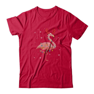 Santa Hat Flamingo Reindeer Christmas Gifts-T-Shirt & Hoodie-Classic T-Shirt-Red