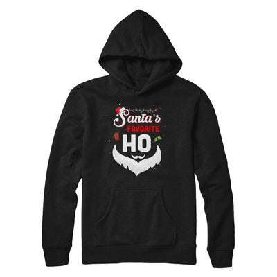 Santa's Favorite Ho Funny Christmas Gift-T-Shirt & Sweatshirt-Pullover Hoodie-Black
