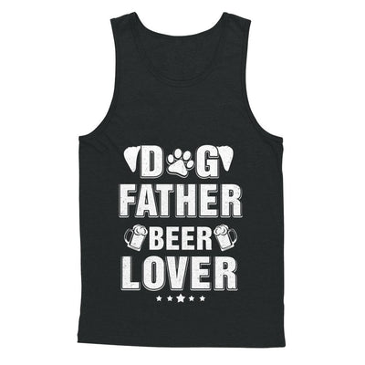 Dog Father Beer Lover Best Dog Dad Fathers Day-T-Shirt & Hoodie-Unisex Tank-Black
