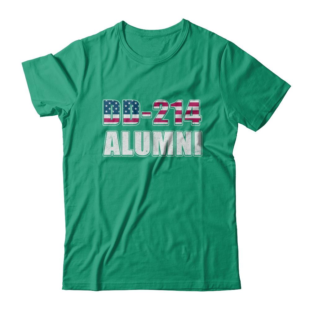 Military DD-214 Alumni Vintage American US Veteran-T-Shirt & Hoodie-Classic T-Shirt-Kelly Green