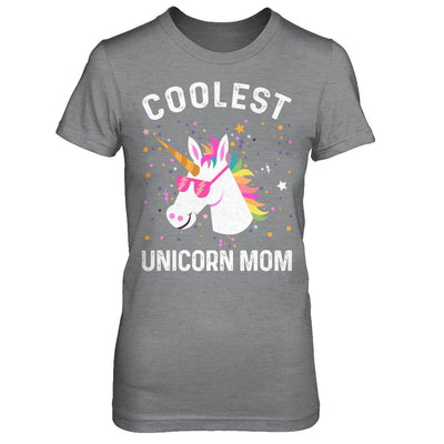 Coolest Unicorn Mom Cute Funny Unicorn Mothers Day-T-Shirt & Hoodie-Women's T-Shirt-Sport Grey