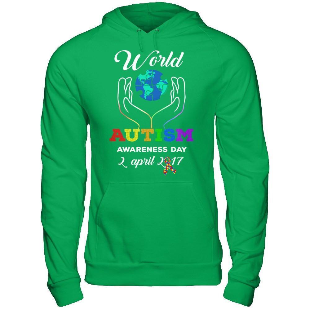World Autism Awareness 2 April 2018-T-Shirt & Hoodie-Pullover Hoodie-Irish Green