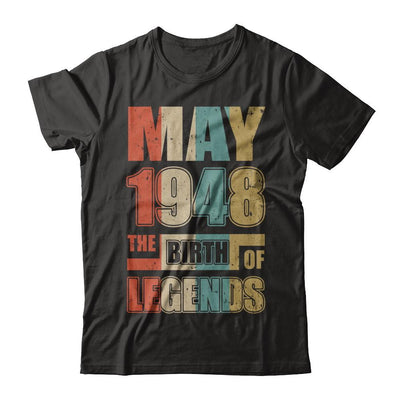 Vintage Retro May 1948 Birth Of Legends 73th Birthday-T-Shirt & Hoodie-Premium T-Shirt-Black
