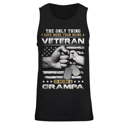 I Love More Than Being A Veteran Is Being A Grampa-T-Shirt & Hoodie-Unisex Tank-Black
