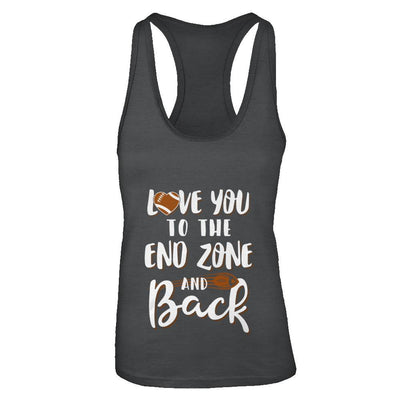 Love You To The End Zone And Back Funny Football-T-Shirt & Tank Top-Women's Ideal Racerback Tank-Black