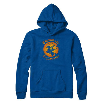 Brooms Are For Amateurs Funny Halloween Horse Riding-T-Shirt & Tank Top-Pullover Hoodie-Deep Royal