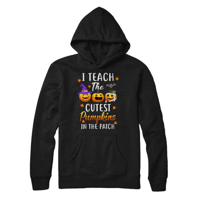 I Teach The Cutest Pumpkins In The Patch Halloween-T-Shirt & Hoodie-Pullover Hoodie-Black