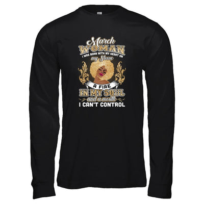I'm A March Woman Funny Birthday-T-Shirt & Tank Top-Long Sleeve T-Shirt-Black
