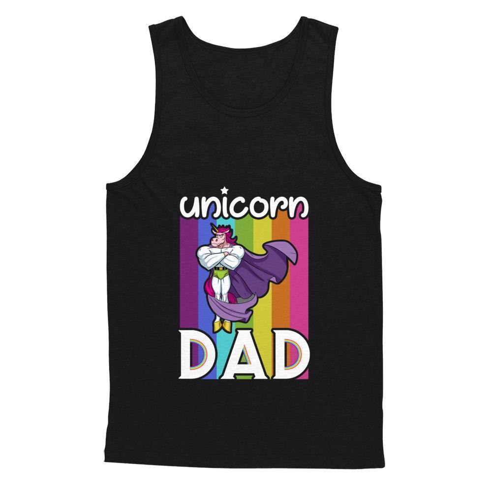 Funny Unicorn Dad-T-Shirt & Hoodie-Unisex Tank-Black