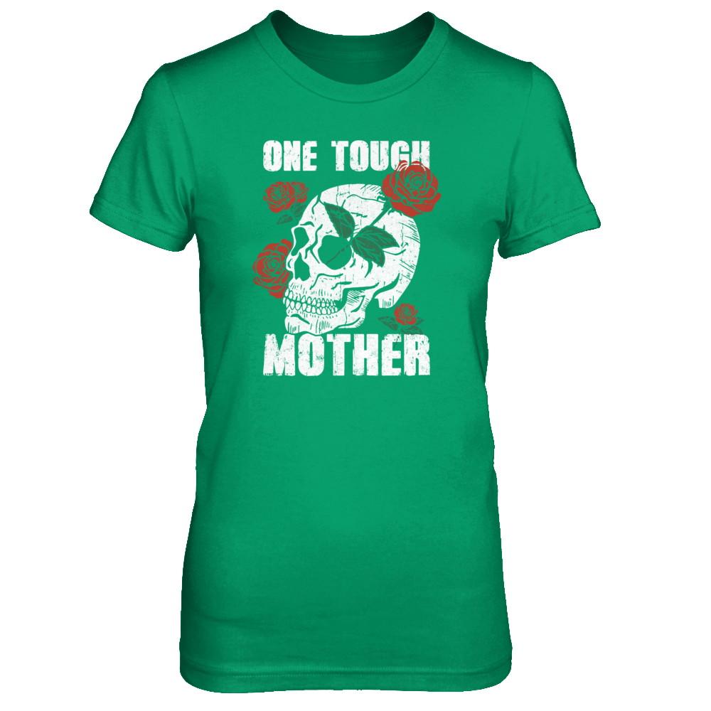 One Tough Mother Skull Rose-T-Shirt & Tank Top-Women's T-Shirt-Irish Green