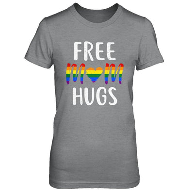 Free Mom Hugs Support LGBT-T-Shirt & Hoodie-Women's T-Shirt-Sport Grey