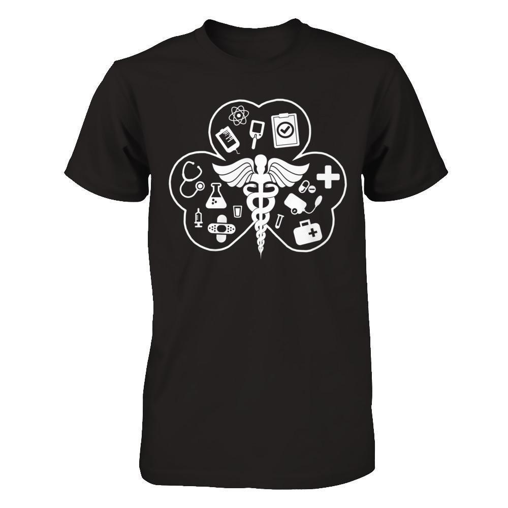 Nurses Happy Saint Patricks Day-T-Shirt & Hoodie-Premium T-Shirt-Black