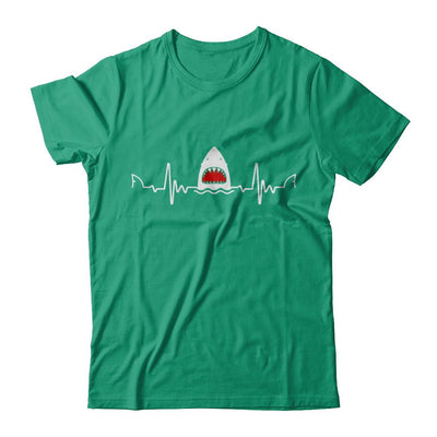 Funny Shark Heartbeat Lovers Gift-T-Shirt & Hoodie-Classic T-Shirt-Kelly Green