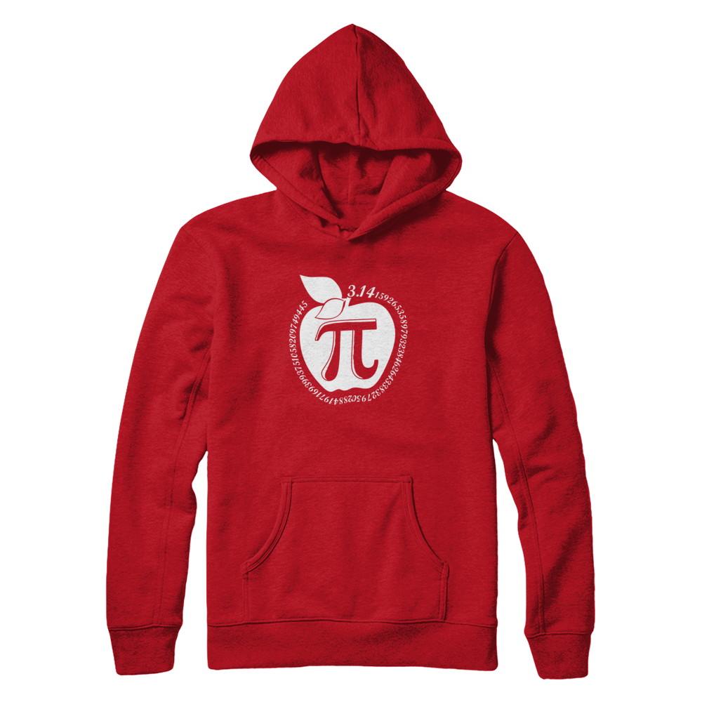 Apple Pi Math Happy Pi Day Teacher-T-Shirt & Hoodie-Pullover Hoodie-Red