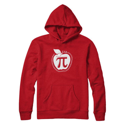 Apple Pi Math Happy Pi Day Teacher-T-Shirt & Hoodie-Pullover Hoodie-Red