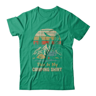 Vintage Papa Grandma Dad Mom This Is My Camping-T-Shirt & Hoodie-Classic T-Shirt-Kelly Green