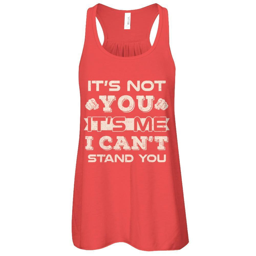 It's Not You It's Me I Can't Stand You-T-Shirt & Tank Top-Women's Flowy Racerback Tank-Red