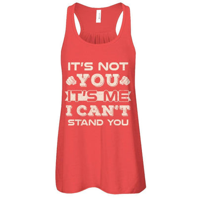 It's Not You It's Me I Can't Stand You-T-Shirt & Tank Top-Women's Flowy Racerback Tank-Red