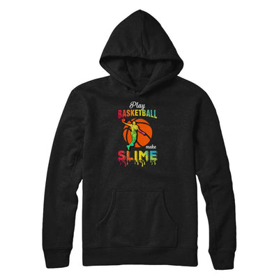 Play Basketball Make Slime Watercolor For Girl Women-T-Shirt & Tank Top-Pullover Hoodie-Black