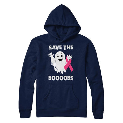 Halloween Save The Boobs Breast Cancer Awareness-T-Shirt & Hoodie-Pullover Hoodie-Navy