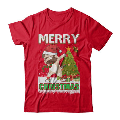 Cute Pug Claus Merry Christmas Ugly Sweater-T-Shirt & Sweatshirt-Premium T-Shirt-Red