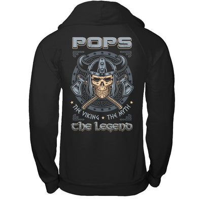 Pops The Viking The Myth The Legend-T-Shirt & Hoodie-Pullover Hoodie-Black