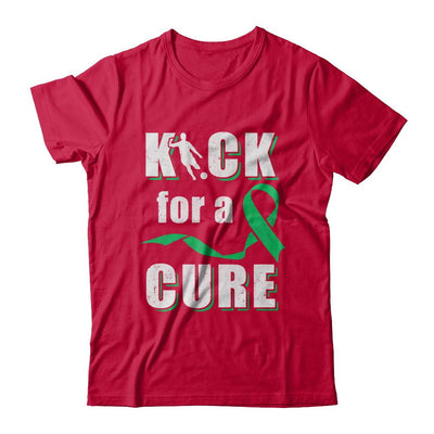 Kick For A Cure Soccer Green Liver Cancer Lymphoma Awareness-T-Shirt & Hoodie-Classic T-Shirt-Red
