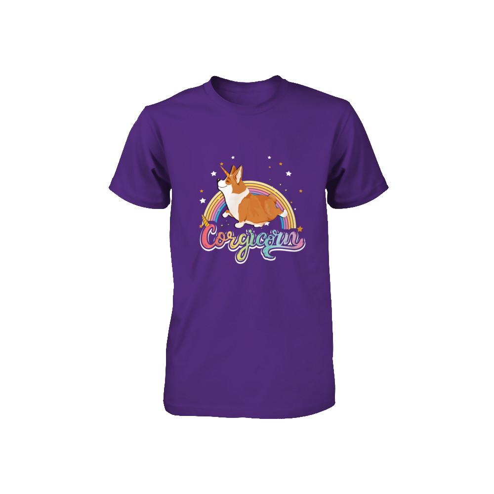 Corgicorn Corgi Unicorn Kids Space Galaxy Rainbow Youth-Youth Shirt-