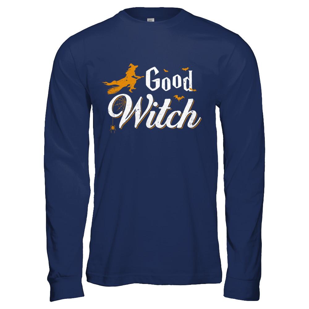 Good Witch Halloween-T-Shirt & Hoodie-Long Sleeve T-Shirt-Navy