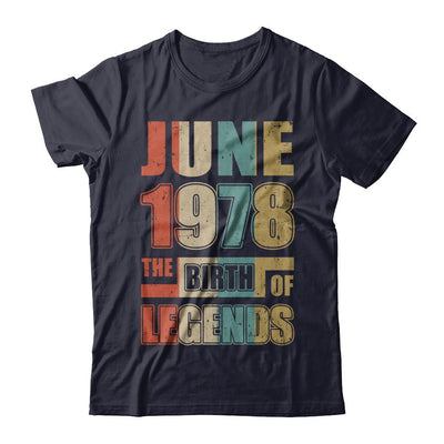 Vintage Retro June 1978 Birth Of Legends 43th Birthday-T-Shirt & Hoodie-Premium T-Shirt-Midnight Navy