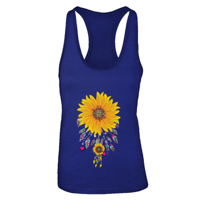 Native Dream Catcher Sunflower-T-Shirt & Tank Top-Women's Ideal Racerback Tank-Royal