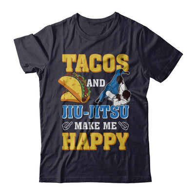 Tacos And Jiu Jitsu Make Me Happy-T-Shirt & Hoodie-Premium T-Shirt-Midnight Navy