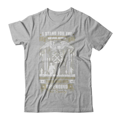 I Stand National Anthem Who Died defending this country-T-Shirt & Hoodie-Premium T-Shirt-Heather Gray
