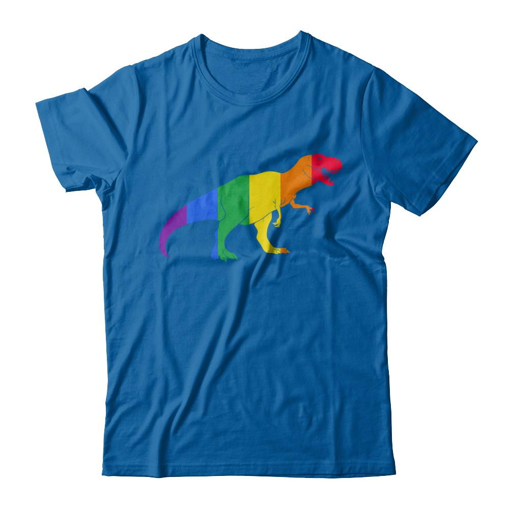 Pride LGBT Dinosaur T REX Gift Rainbow LGBT Gay Lesb-T-Shirt & Hoodie-Classic T-Shirt-Royal