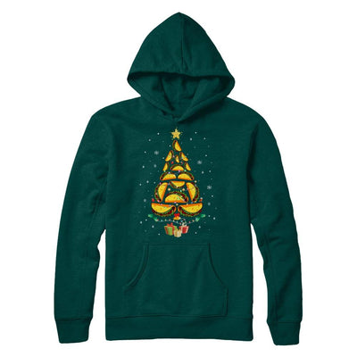 Funny Tacos Christmas Tree Ugly Christmas Sweater-T-Shirt & Sweatshirt-Pullover Hoodie-Deep Forest