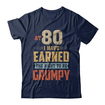 Vintage The Right To Be Grumpy 80th 1941 Birthday Gift-T-Shirt & Hoodie-Classic T-Shirt-Navy