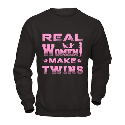 Real Women Make Twins-T-Shirt & Hoodie-Crewneck Sweatshirt-Black