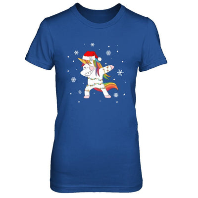 Dabbing Unicorn Ugly Christmas Sweater Girls-T-Shirt & Sweatshirt-Women's T-Shirt-Royal