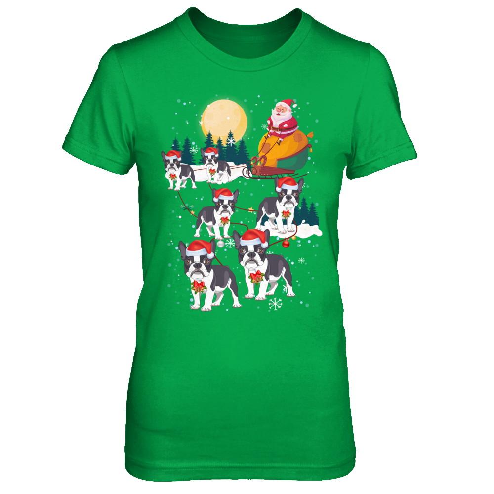 Dog Reindeer Bulldog Christmas Gift-T-Shirt & Sweatshirt-Women's T-Shirt-Irish Green