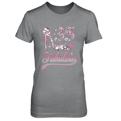 35 And Fabulous 35 Years Old 1986 35th Birthday Gift-T-Shirt & Hoodie-Women's T-Shirt-Sport Grey