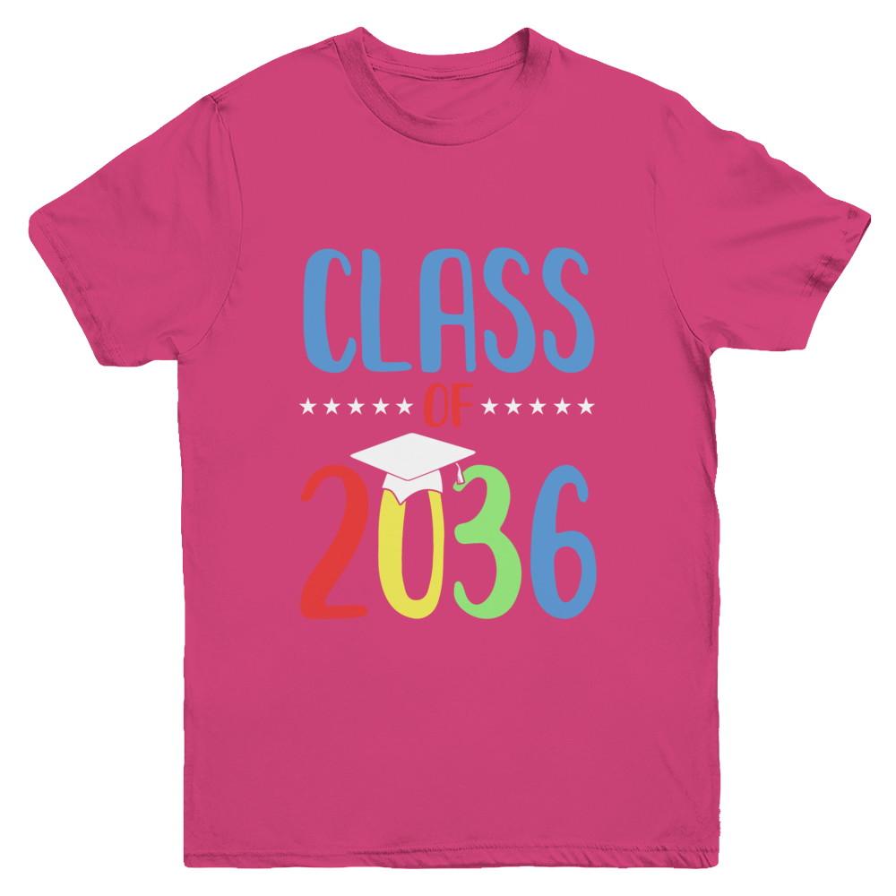 Grow With Me First Day Of School Class Of 2036 Youth-Youth Shirt-Youth T-Shirt-Heliconia