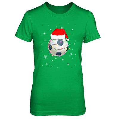 Santa Hat Soccer Christmas Gifts-T-Shirt & Sweatshirt-Women's T-Shirt-Irish Green