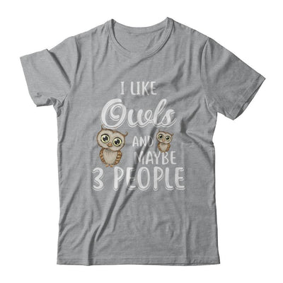 I Like Owls And Maybe 3 People-T-Shirt & Hoodie-Classic T-Shirt-Sport Grey
