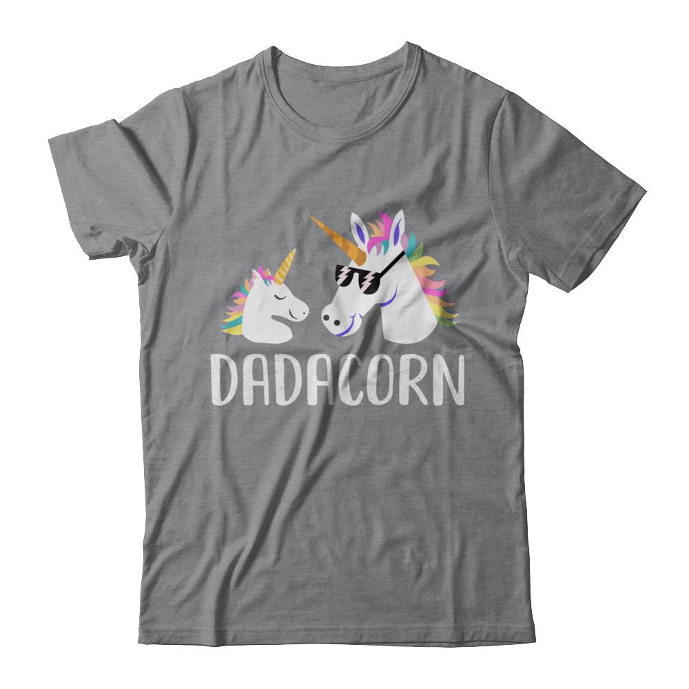 Dadacorn Unicorn Dad And Baby Fathers Day-T-Shirt & Hoodie-Classic T-Shirt-Sport Grey