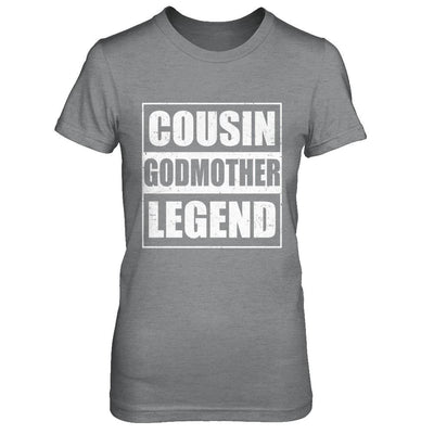 Cousin God-Mother Legend Family Funny Mothers Day Gift-T-Shirt & Hoodie-Women's T-Shirt-Sport Grey